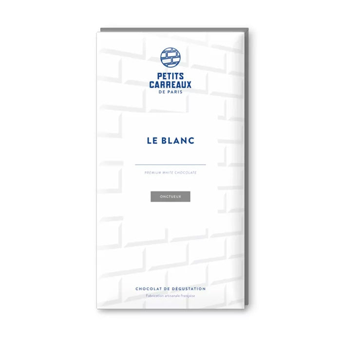 packaging tablette de chocolat blanc, chocolat petit carreaux de paris, chocolat artisanal, chocolat made in france, petits carreaux de paris